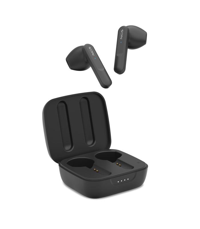 Auriculares Bluetooth NGS Rtica Move Con Estuche De Carga  Autonoma 7h  Negros