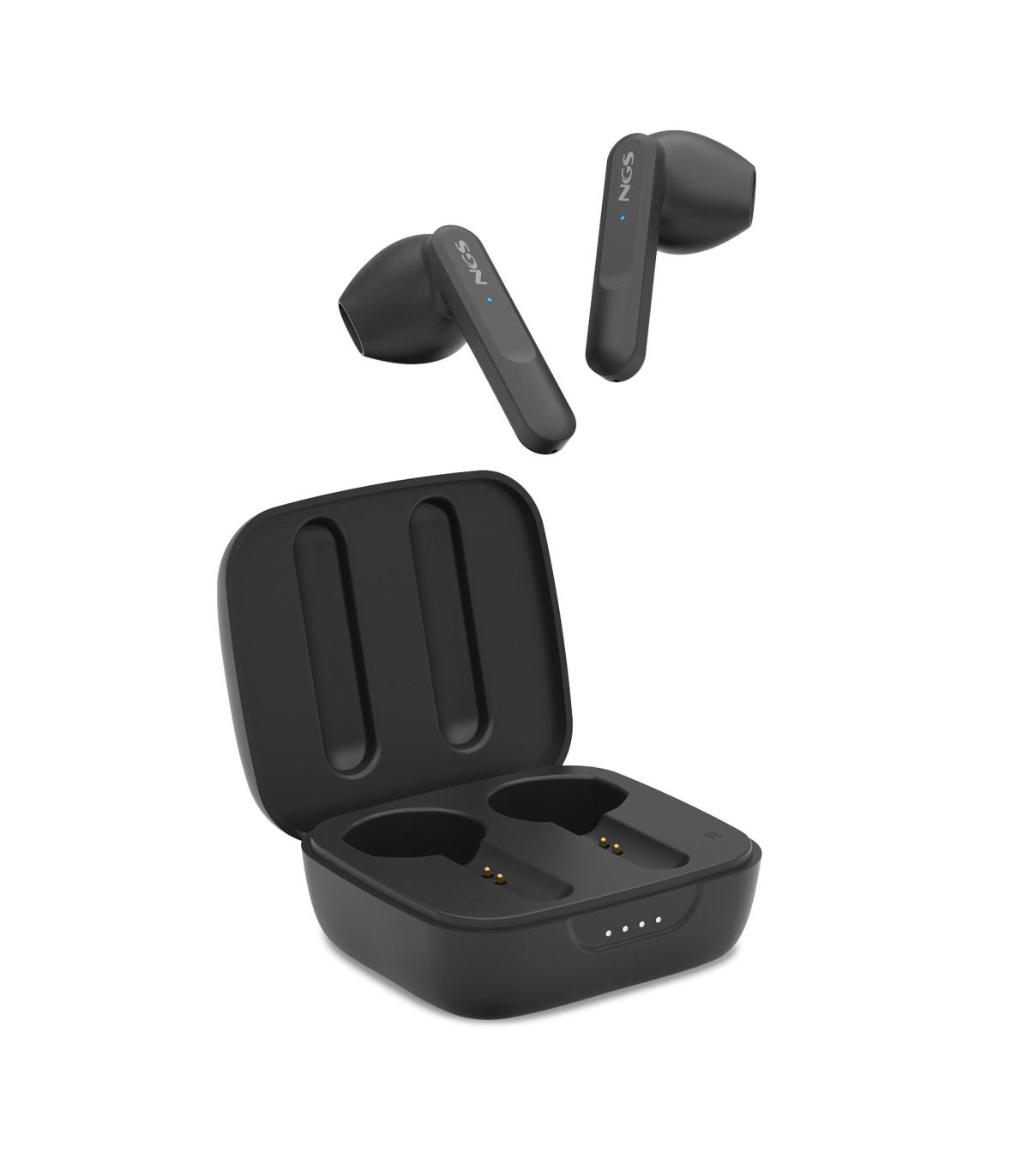 Auriculares Bluetooth NGS Rtica Move Con Estuche De Carga  Autonoma 7h  Negros