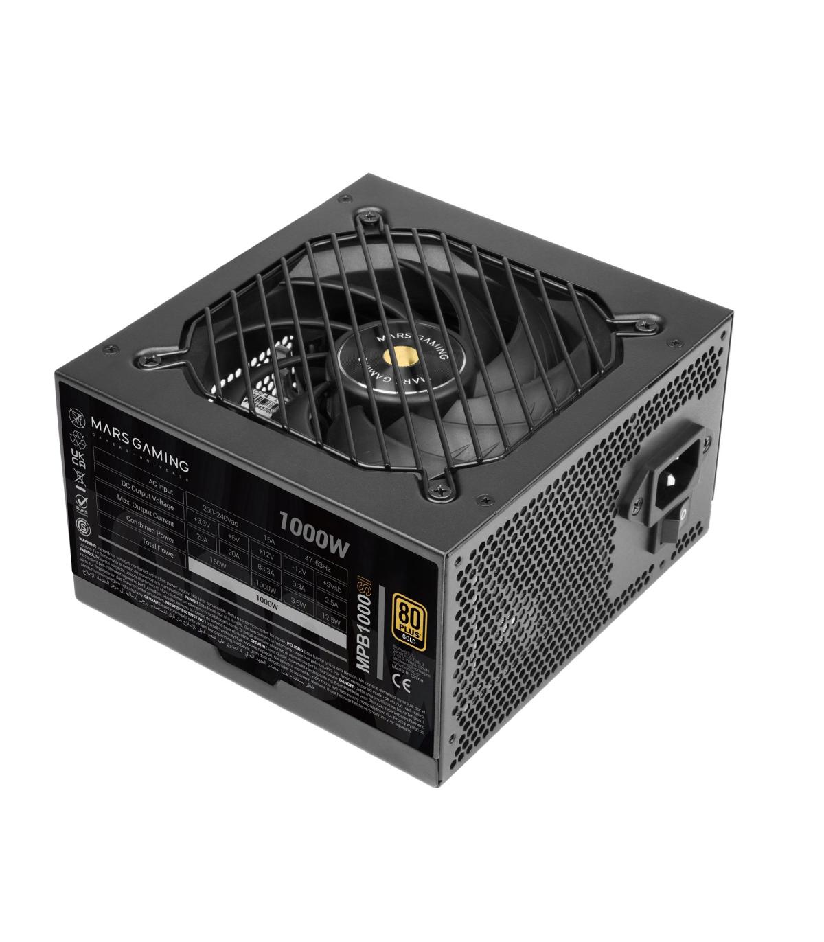 Fuente De Alimentacin Mars Gaming MPB1000SI  1000W  Ventilador 14cm  80 Plus Gold