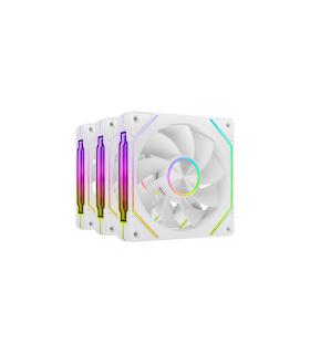 Pack 3 Ventiladores Invertidos Mars Gaming MF-LINKFINITYKIT2R  12cm  ARGB  Blancos