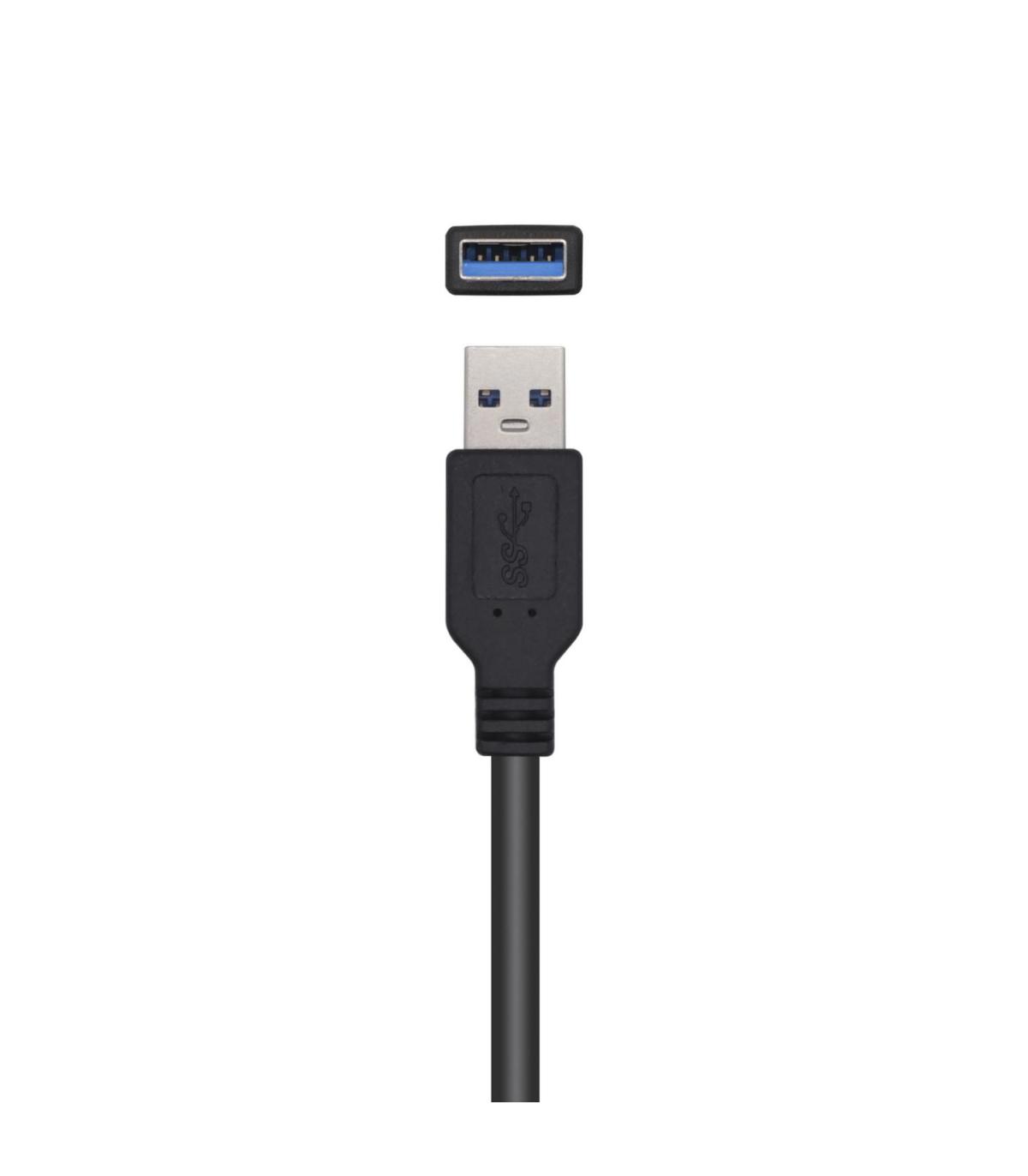 Cable Alargador USB 3.0 Con Amplificador Aisens A105-0525  USB Macho - USB Hembra  Hasta 9W  625Mbps  5m  Negro