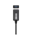 Cable Alargador USB 3.0 Con Amplificador Aisens A105-0525  USB Macho - USB Hembra  Hasta 9W  625Mbps  5m  Negro