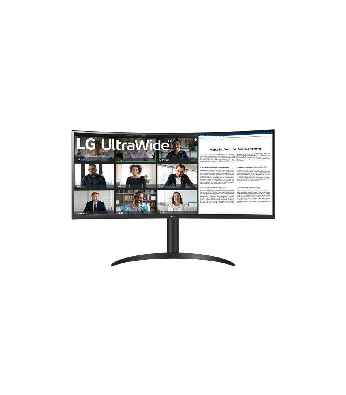 MONITOR LG 34WR55QK-B 34" LED UWQHD 5MS CURVO NEGRO HDMI X2 USB-C REGULABLE VESA
