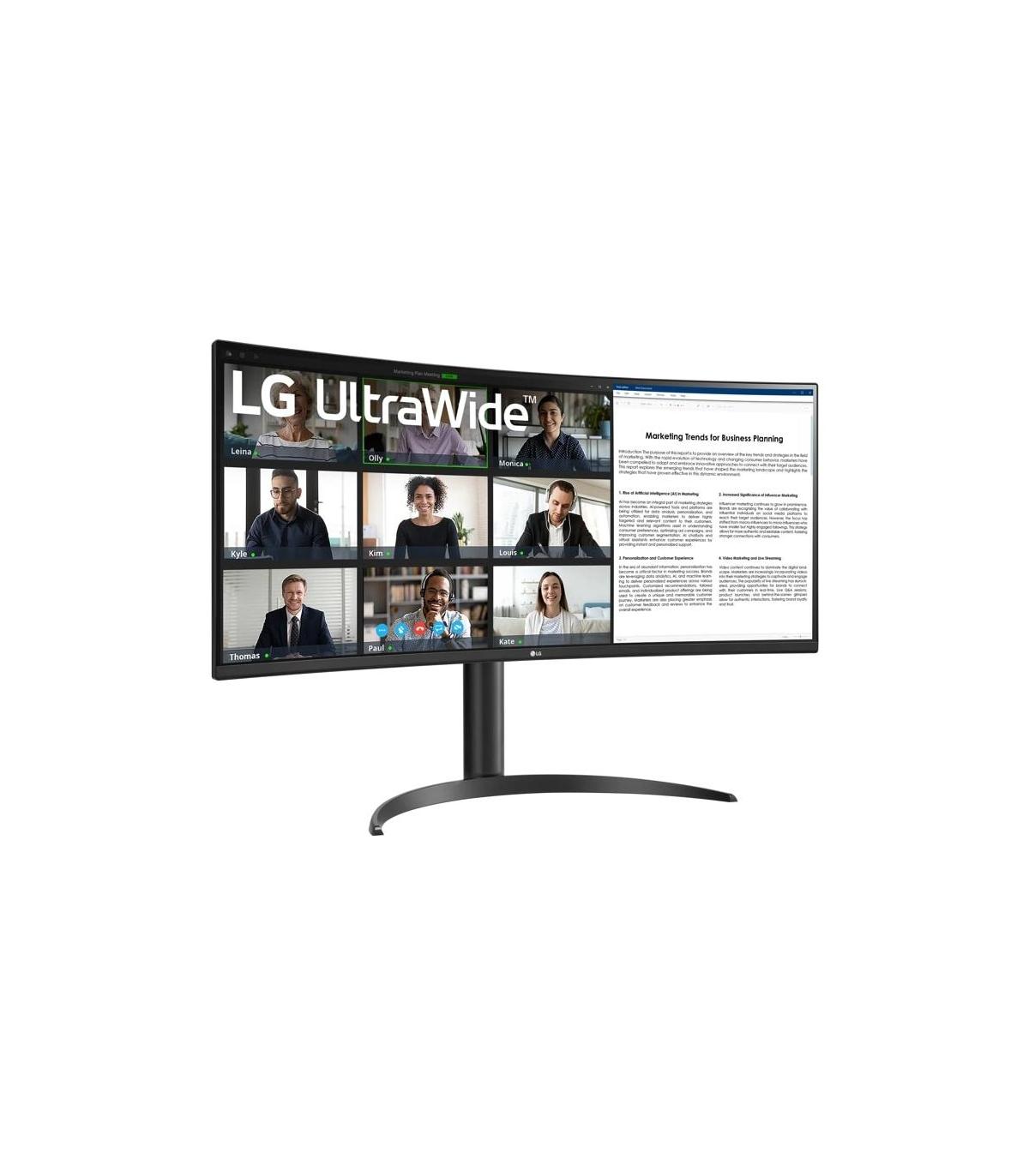 MONITOR LG 34WR55QK-B 34" LED UWQHD 5MS CURVO NEGRO HDMI X2 USB-C REGULABLE VESA