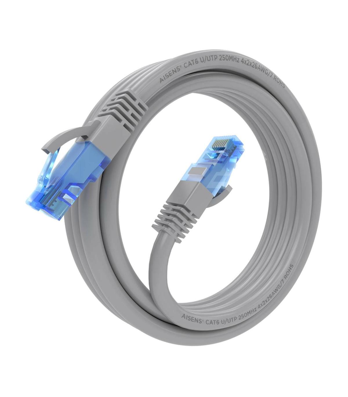 CABLE RED AISENS LATIGUILLO RJ45 CAT.6 UTP AWG26 CCA GRIS 2.0M
