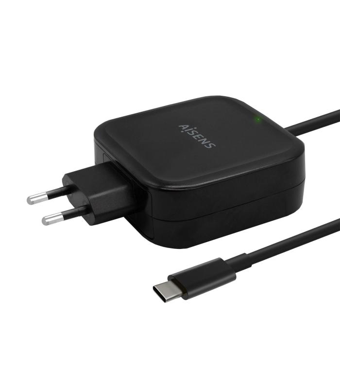 CARGADOR AISENS 65W PD3.0 QC3.0 1XUSB-C 1.2M NEGRO