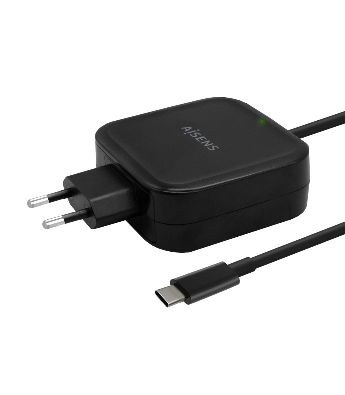 CARGADOR AISENS 65W PD3.0 QC3.0 1XUSB-C 1.2M NEGRO