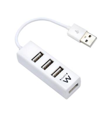 HUB EWENT USB 2.0 HIGH SPEED USB-A 4 PUERTOS BLANCO
