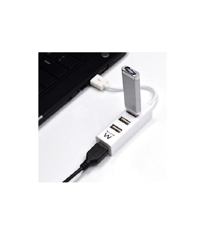 HUB EWENT USB 2.0 HIGH SPEED USB-A 4 PUERTOS BLANCO