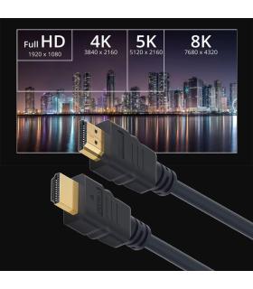 Ewent Cable HDMI 2.1  8K, Ethernet 1m