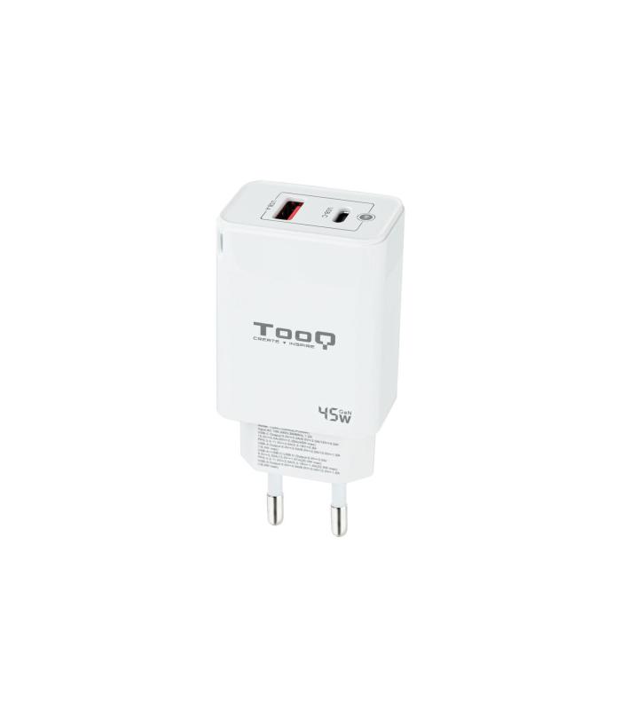 CARGADOR DE PARED TOOQ GAN USB C PD USB-A QC 45W