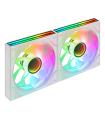 Pack 2 Ventiladores Mars Gaming MF-3DPROX2R  12cm  ARGB  Blancos