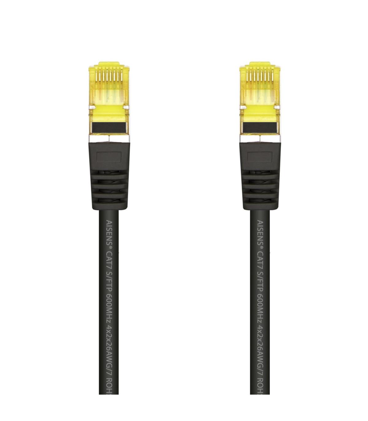 CABLE RED AISENS LATIGUILLO RJ45 LSZH CAT.7 SFTP PIMF 25CM NEGRO
