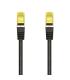 CABLE RED AISENS LATIGUILLO RJ45 LSZH CAT.7 SFTP PIMF 25CM NEGRO