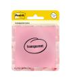 BLISTER 36 HOJAS NOTAS TRANSPARENTES 600-1TRSPO 73X73 MM NARANJA PASTEL POST-IT 7100394468