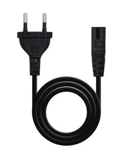 Cable Alimentacin Forma 8 Nanocable 10.22.0402-L200/ CEE7/16 Macho - C7 Hembra/ 2m/ Negro