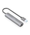 Hub USB Aisens ASUC-4P034-GR  3xUSB  1xRJ45  Gris