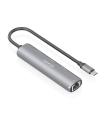 Hub USB Tipo-C Aisens ASUC-4P041-GR  3xUSB Tipo-C  1xRJ45  Gris