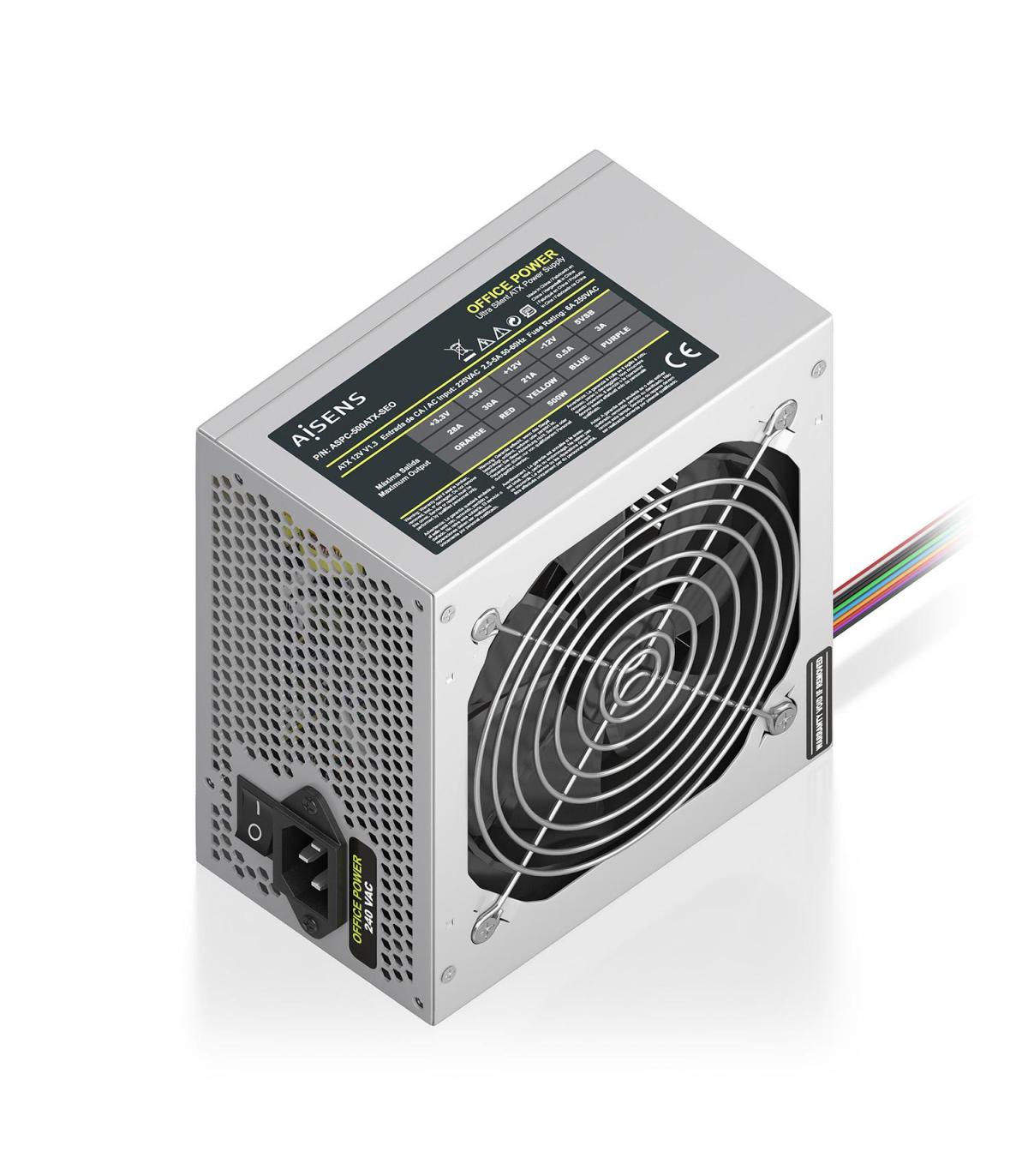 Fuente De Alimentacin Aisens ASPC-500ATX-SEO  500W  Ventilador 12cm