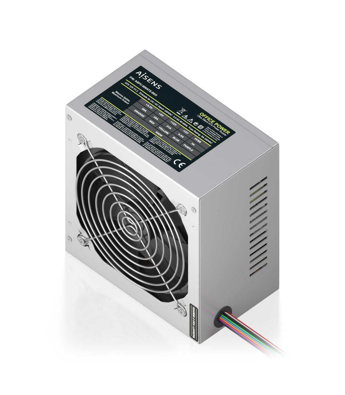 Fuente De Alimentacin Aisens ASPC-500ATX-SEO  500W  Ventilador 12cm