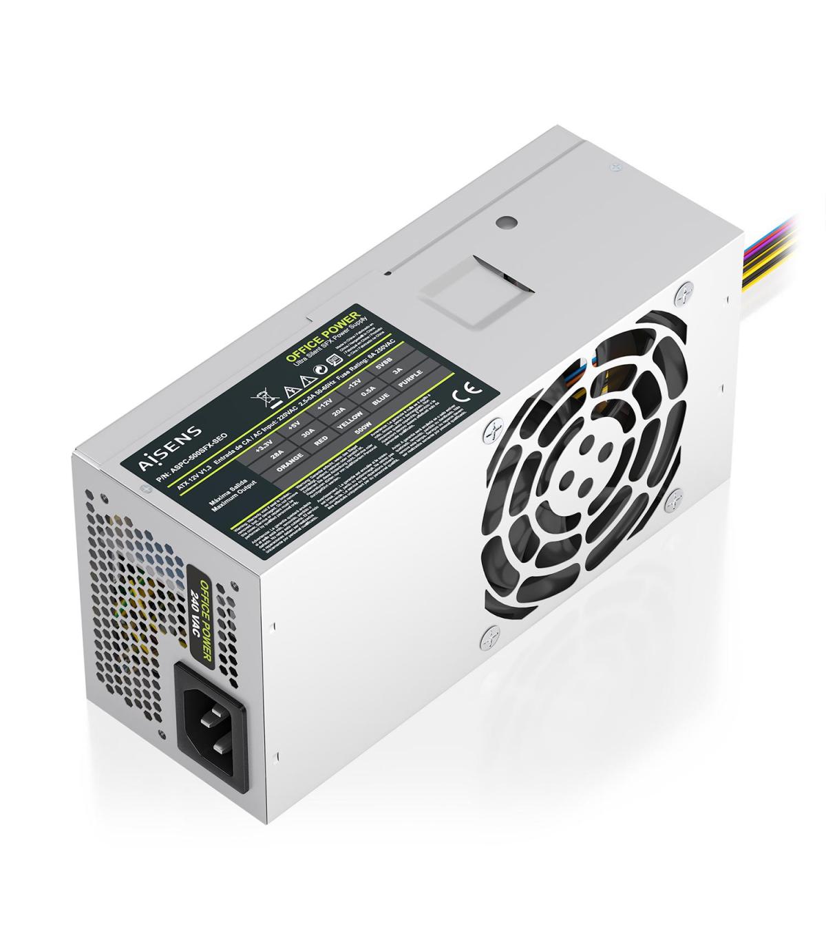 Fuente De Alimentacin TFX Aisens ASPC-500TFX-SEO  500W  Ventilador 8cm