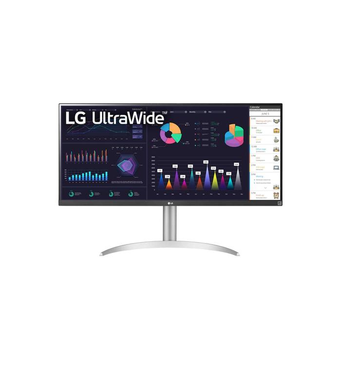 Monitor Profesional Ultrapanormico LG UltraWide 34WQ650-W 34'  WFHD  Multimedia  Regulable En Altura  Plata Y Blanco