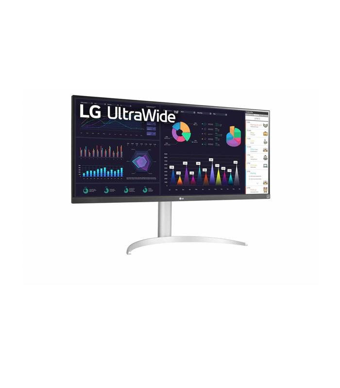 Monitor Profesional Ultrapanormico LG UltraWide 34WQ650-W 34'  WFHD  Multimedia  Regulable En Altura  Plata Y Blanco