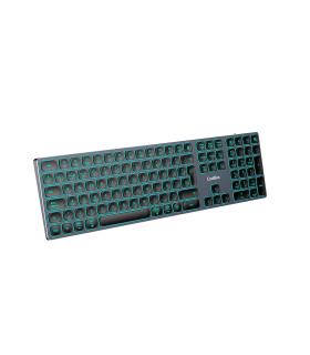 TECLADO COOLBOX INALAMBRICO ILUMINADO B431 RECARGABLE BT5.1 2.4G ALUMINIO NEGRO