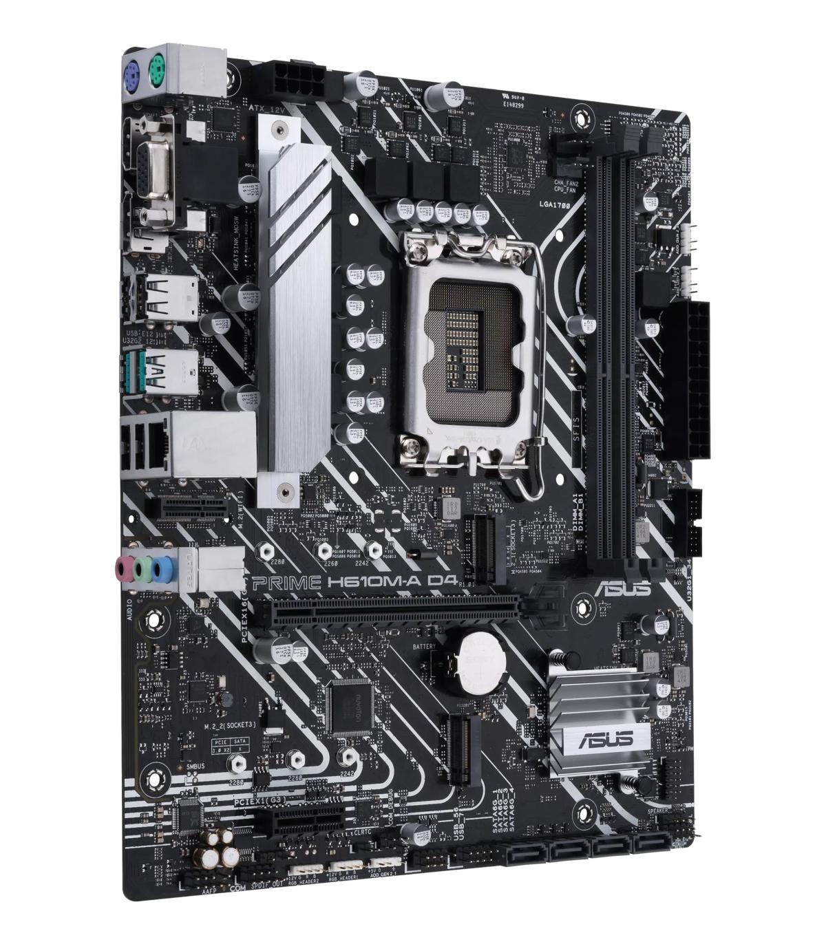 Placa Base Asus Prime H610M-A D4-CSM  Socket 1700  DDR4  PCIe 4.0  Micro ATX