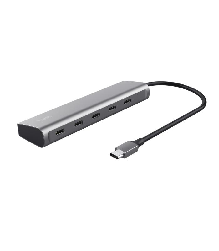 Hub USB Tipo-C Trust Halyx  4xUSB Tipo-C  1xUSB Tipo-C PD