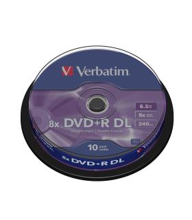 DVD+R Doble Capa Verbatim Advanced AZO 8X  Tarrina-10uds