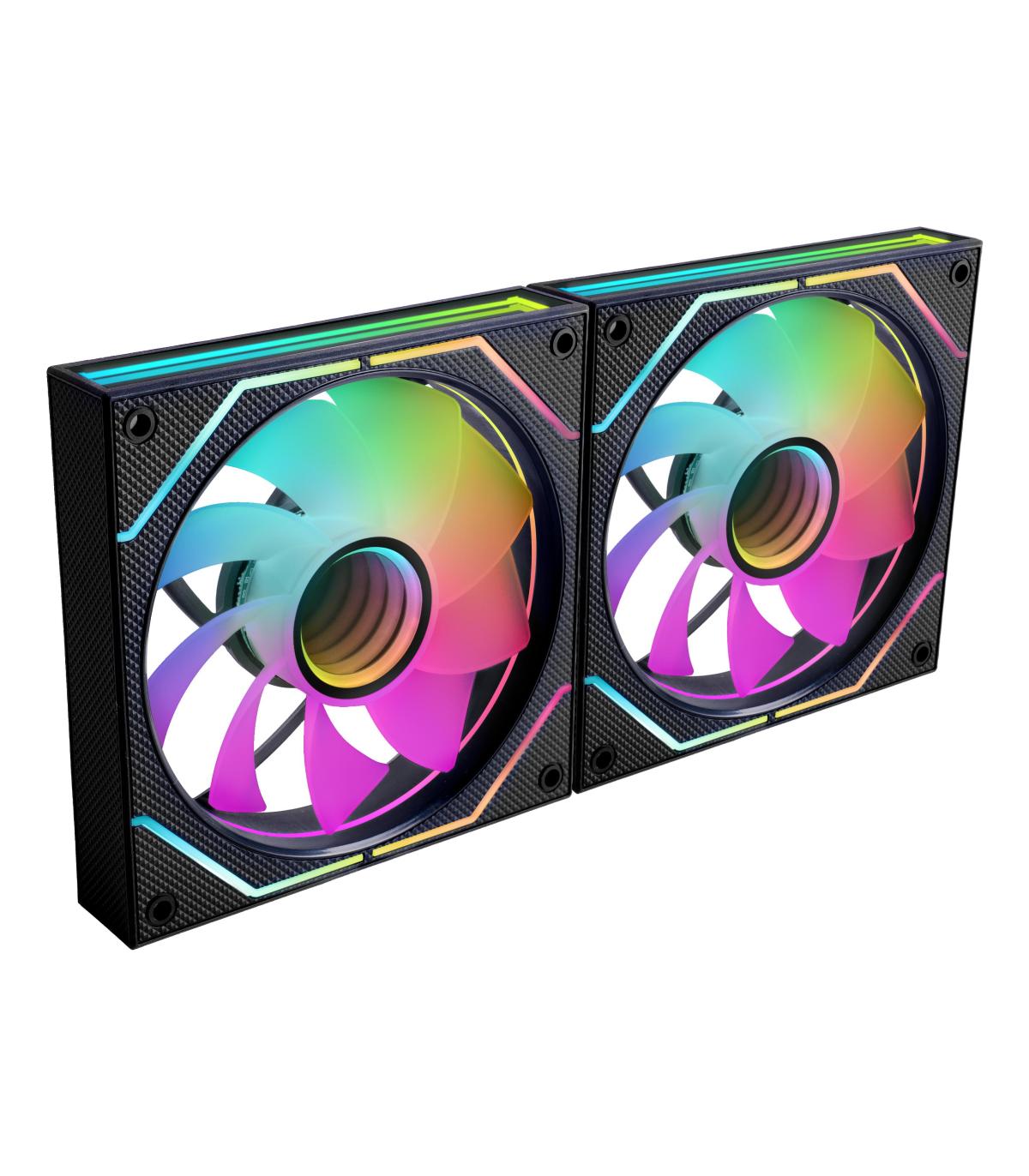 Pack 2 Ventiladores Mars Gaming MF-3DPROX2R  12cm  ARGB