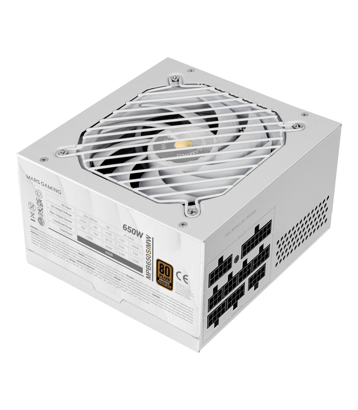 Fuente De Alimentacin Mars Gaming MPB650SIM  650W  Ventilador 12cm  80 Plus Bronze