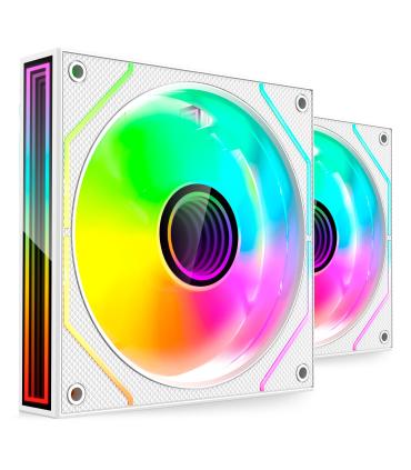 Pack 2 Ventiladores Mars Gaming MF-3DPROX2  12cm  ARGB  Blancos