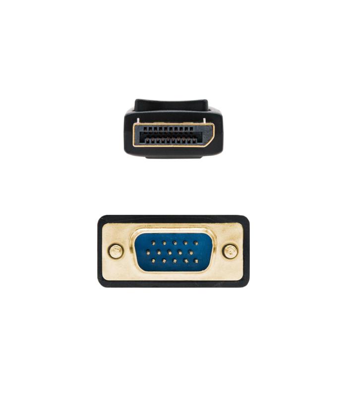Cable Conversor Nanocable 10.15.4401  DisplayPort Macho - VGA Macho  1m  Negro