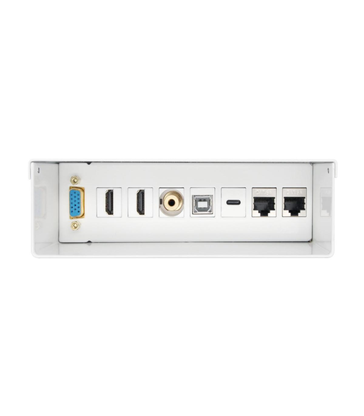 Caja De Conexiones Aisens A127-0720  VGA - 2x HDMI - Jack 3.5 - USB Tipo-C - USB - 2x RJ45