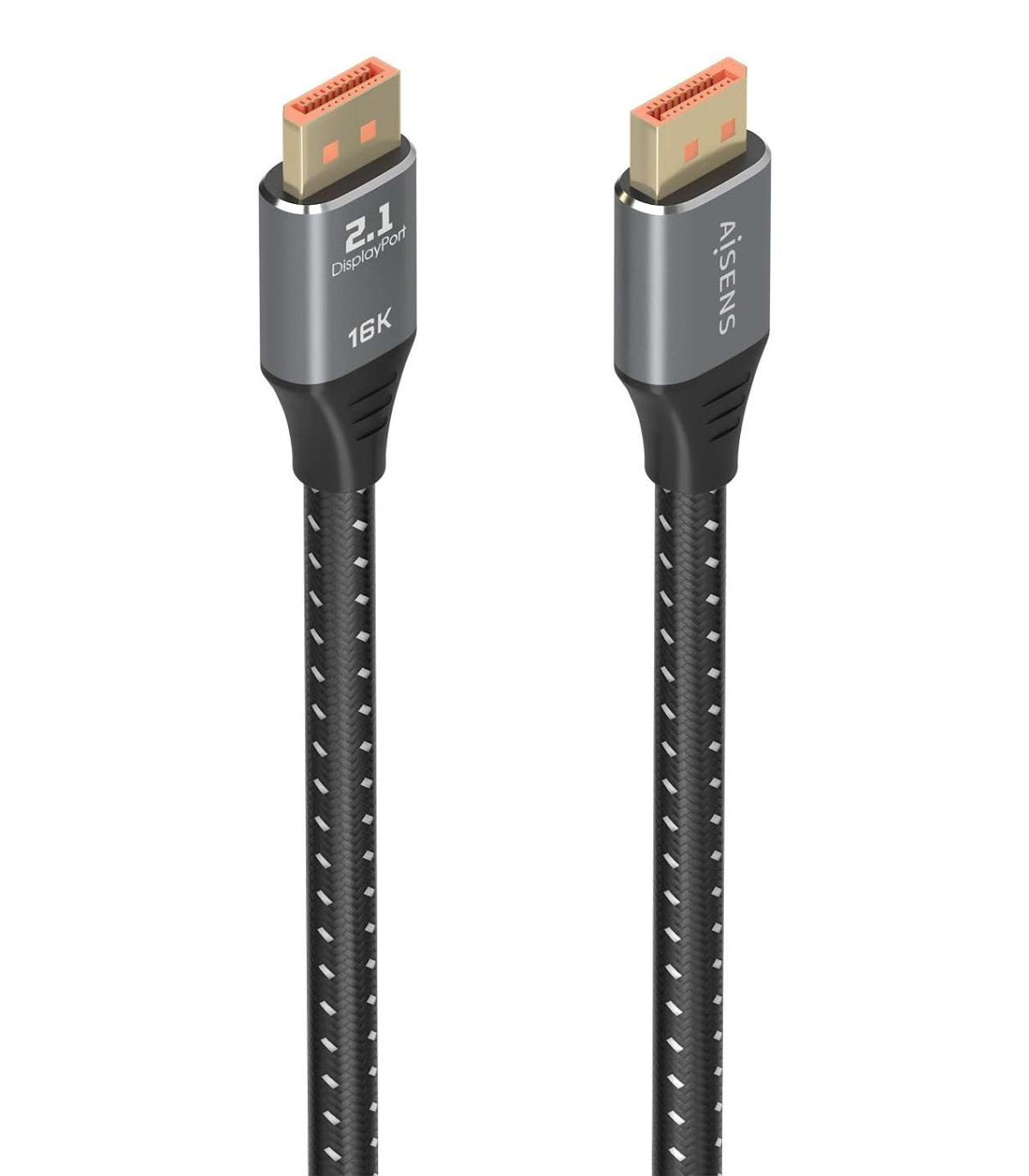 CABLE AISENS DISPLAYPORT V2.1 16K@60HZ 80GBPS DP M-DP M NEGRO 1.5M