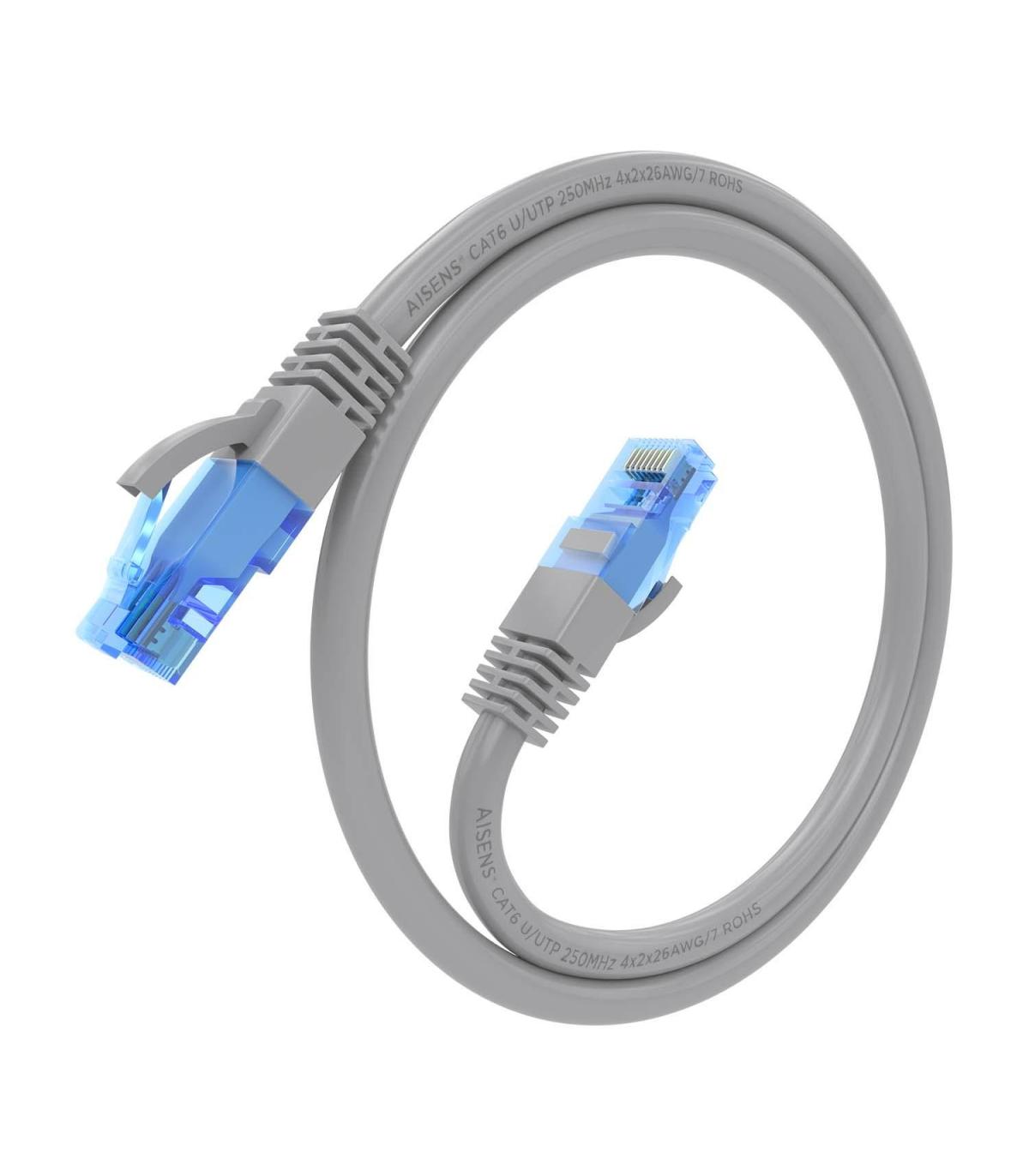 CABLE RED AISENS LATIGUILLO RJ45 CAT.6 UTP AWG26 CCA GRIS 30CM