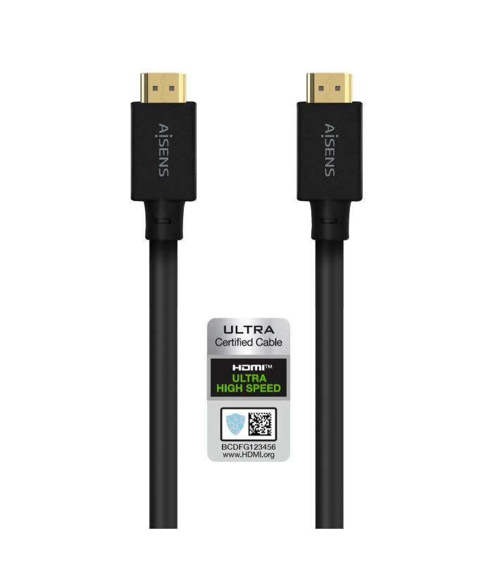 Cable HDMI 2.1 8K Aisens A150-0680  HDMI Macho - HDMI Macho  5m  Certificado  Negro
