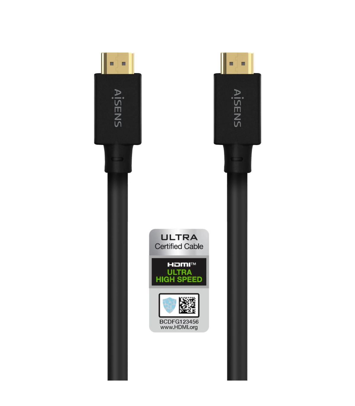 Cable HDMI 2.1 8K Aisens A150-0680  HDMI Macho - HDMI Macho  5m  Certificado  Negro