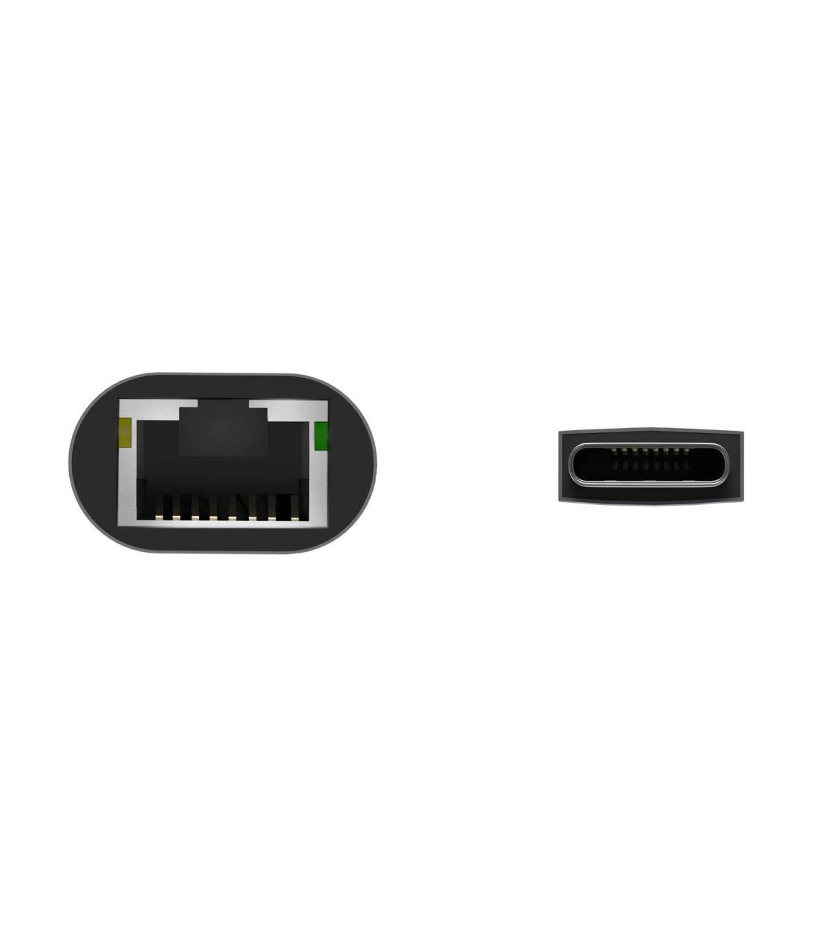 Adaptador USB Tipo-C - RJ45 Aisens A109-0709  1000Mbps