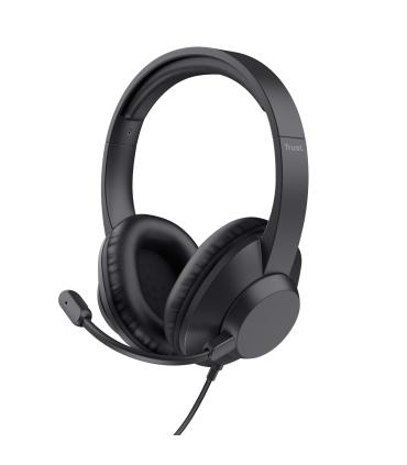 Auriculares Trust Ayda Max  Con Micrfono  Jack 3.5  Negros