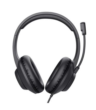 Auriculares Trust Ayda Max  Con Micrfono  Jack 3.5  Negros