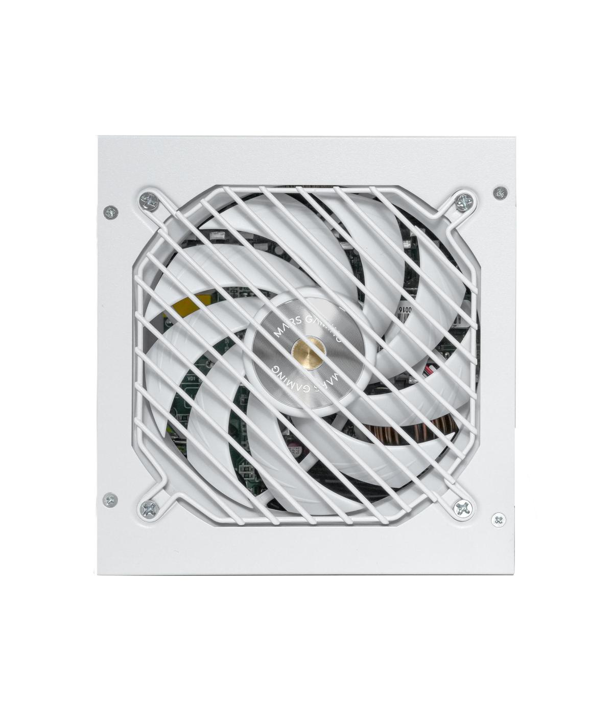 Fuente De Alimentacin Mars Gaming MPB1000SI  1000W  Ventilador 14cm  80 Plus Gold  Blanca