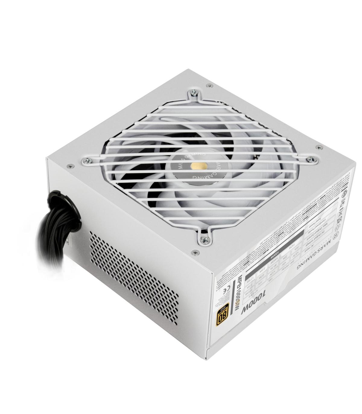 Fuente De Alimentacin Mars Gaming MPB1000SI  1000W  Ventilador 14cm  80 Plus Gold  Blanca