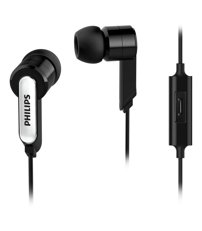 Auriculares Intrauditivos Philips SHE1405 10  Con Micrfono  Jack 3.5  Negros