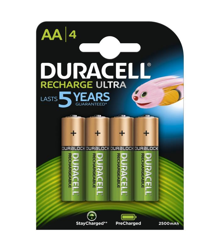 Pack De 4 Pilas AA Duracell HR06-P  1.2V  Recargables