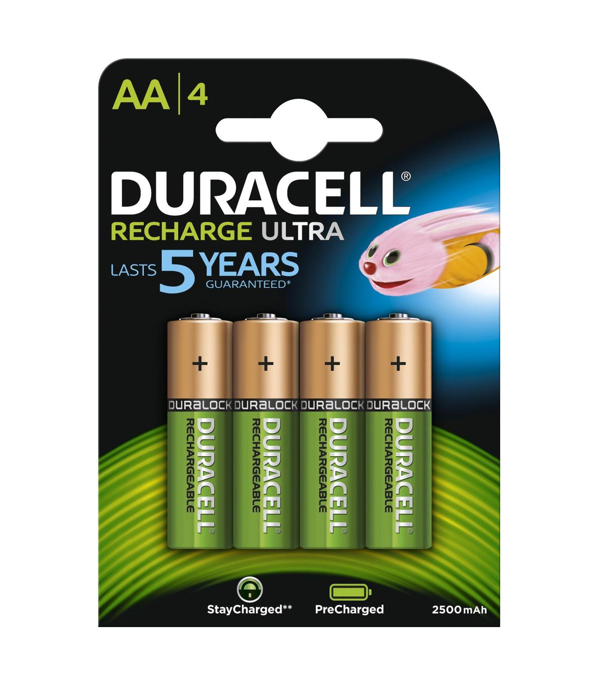 Pack De 4 Pilas AA Duracell HR06-P  1.2V  Recargables