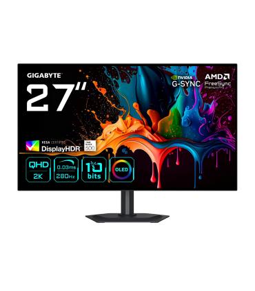 GIGABYTE MO27Q28G Monitor Gaming OLED 27" QHD - 2560 X 1440, 280Hz, 0,03ms, 335 Cd m, Display HDR True Black 500, HDMI 2.1, Dis