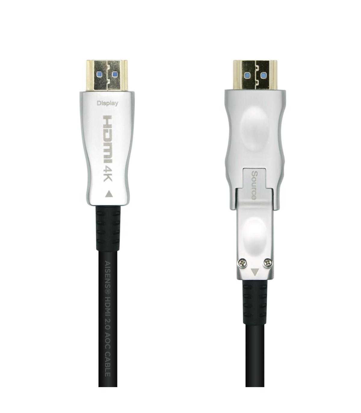 Cable HDMI 2.0 AOC 4K Desmontable Aisens A148-0510  HDMI Macho   D Macho - HDMI Macho  15m  Negro